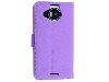 Slim Synthetic Leather Wallet Case with Stand for Microsoft Lumia 950 XL - Purple Leather Wallet Case