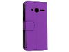 Synthetic Leather Wallet Case with Stand for Optus X Play - Purple Leather Wallet Case